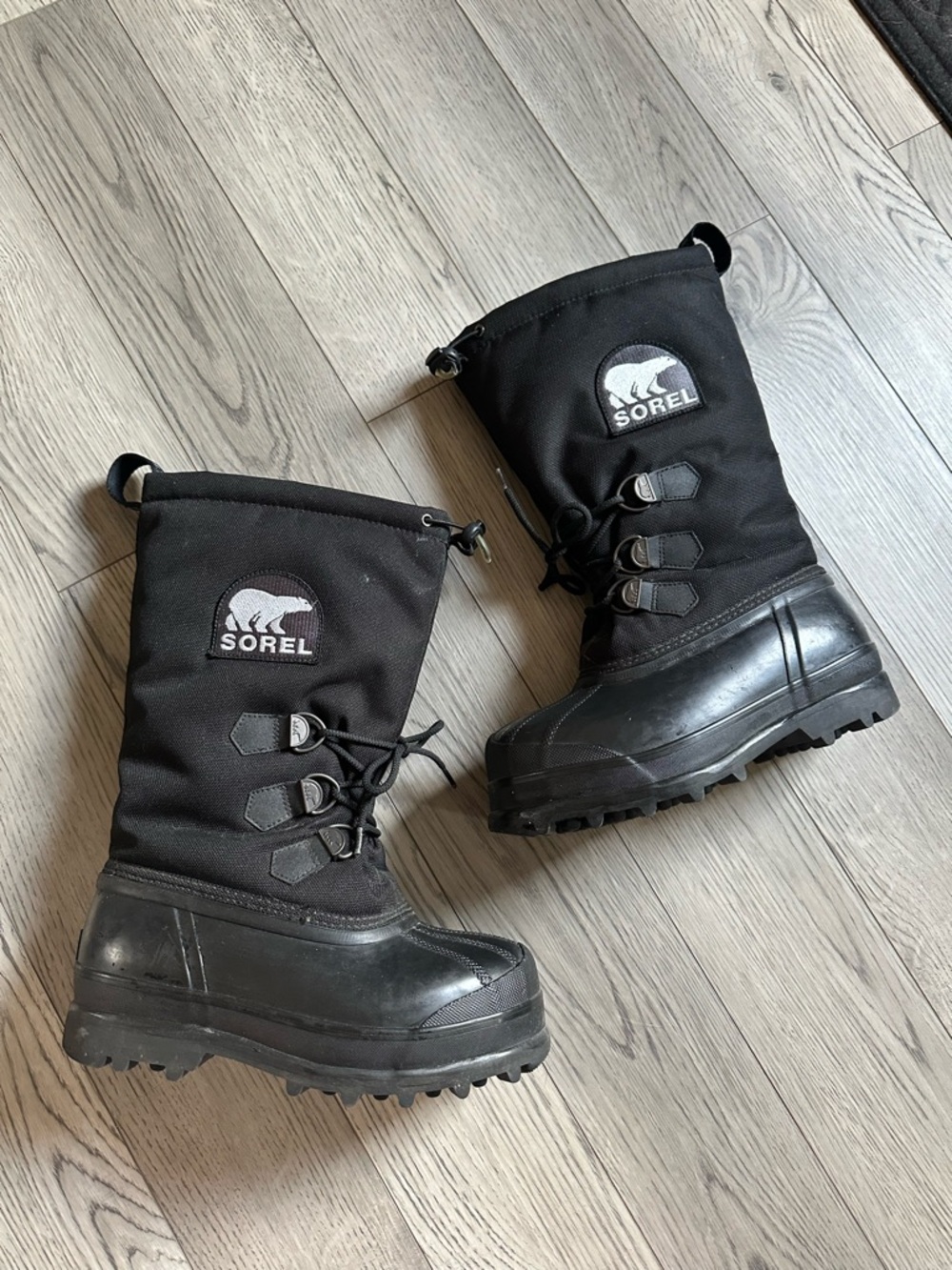 SOREL Kaufman Canada Black Insulated Waterproof Glacier Winter Snow Boots